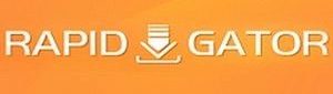 Orangenes Logo mit weißem Pfeil